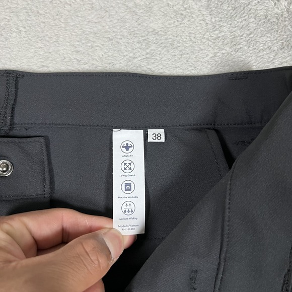 State & Liberty Pants Mens 38x31 Black Athletic Fit Stretch Tech Chino Dress - Picture 8 of 11